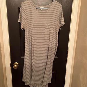 Grey Stripe LulaRoe dress